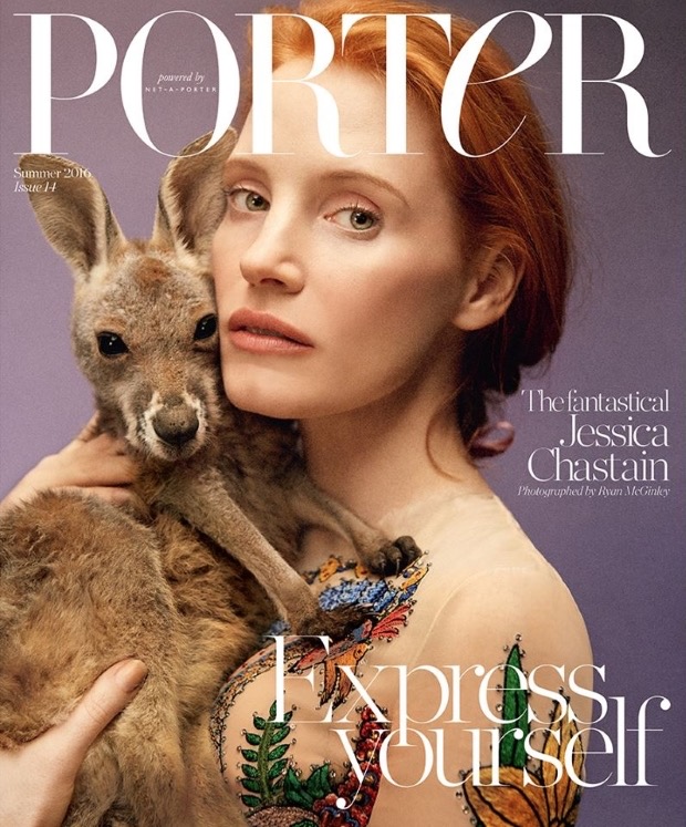 Exotic Animals: Poerter, Jessica Chastain, Kangaroo Joey, Wallaby