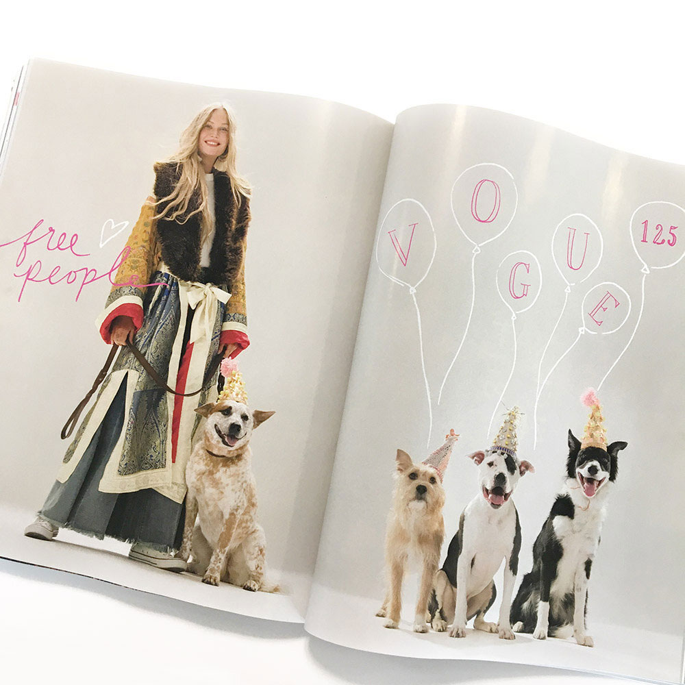 Shelters & Rescues: Vogue Magazine, Mutt Dogs, 'Buttercup' 'Santi' 'Gumball'