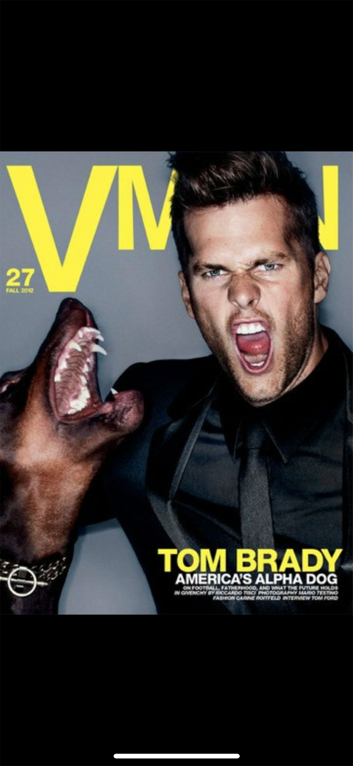V Man Magazine, Tom Brady, Doberman Dog
