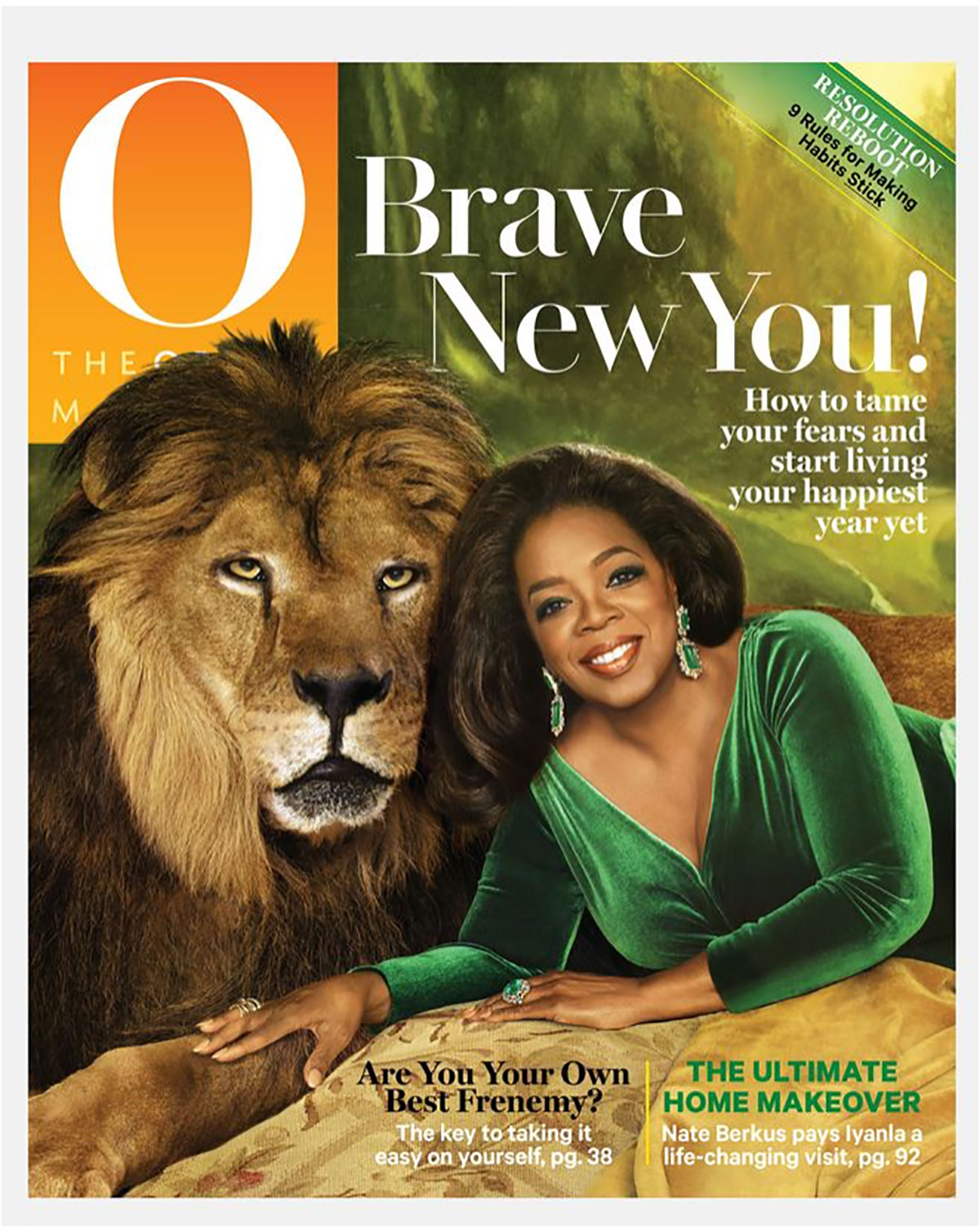 O Magazine, Oprah, lion